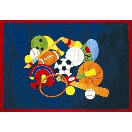 LA RUG, FUN RUGS LA Rug GI-51 3958 Fun Time Collection - Sports America Rug - 39 x 58 Inch GI-51 3958